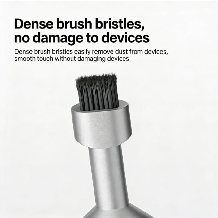 Aluminum Alloy Two Purpose Device With Card Pin Ejector And Soft Bristles Brush For Electronics