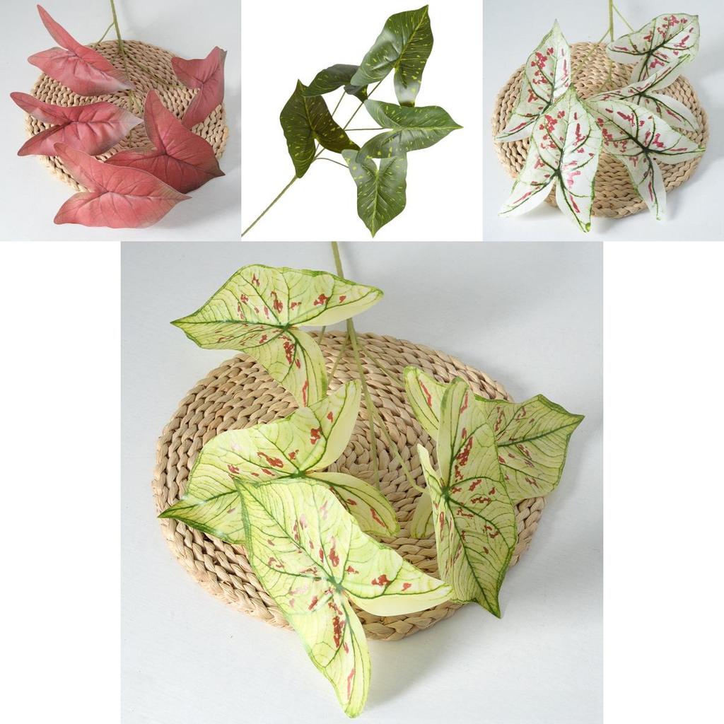 Fake Green Plant With Diverse Color Options For Photography Settings And Home Styling