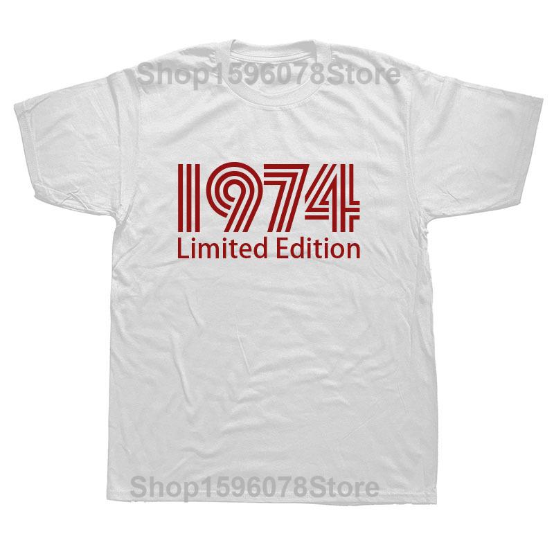 

1974 Ограниченная Серия Смешная Графическая Футболка на 48-й День Рождения Мужской Летний Стиль Мода Короткий Рукав Уличная Одежда Футболки XL