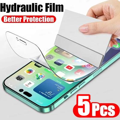 5ks Soft Hydrogel Film Full Cover pro IPhone 14 13 12 11 Pro Max Screen Protector pro iPhone X XR XS Max SE 6S 7 8 Plus