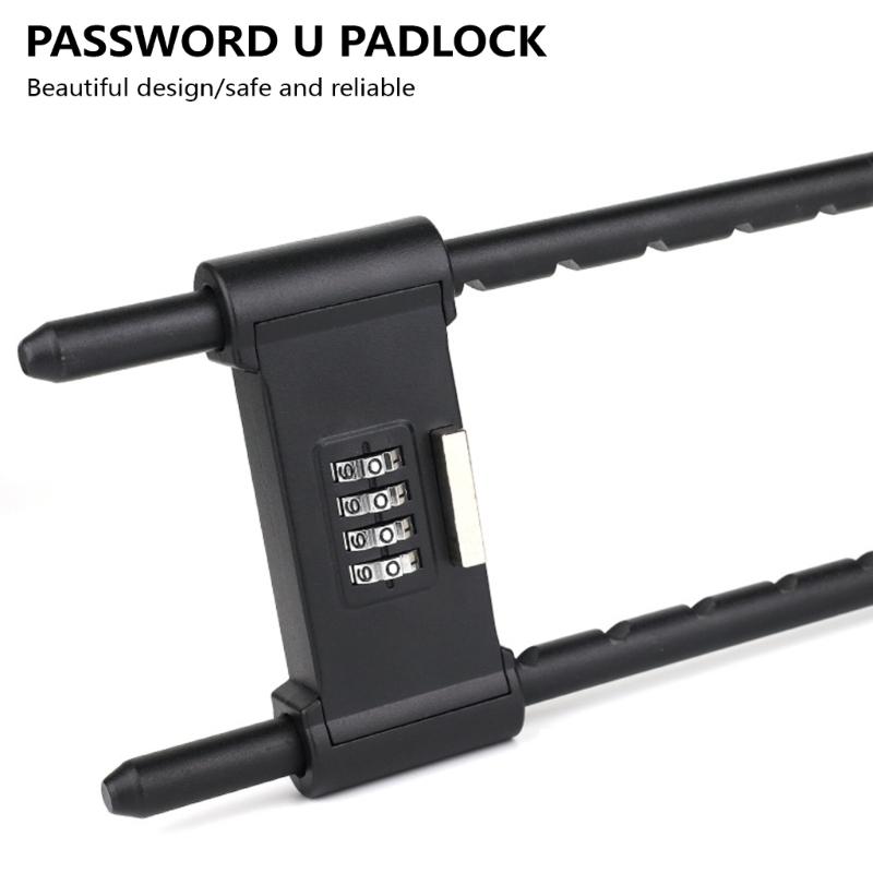 4 Digit Combination Padlock Adjustable Long Shackle Lock Home AntiTheft Lock for Glass Door Security Protections