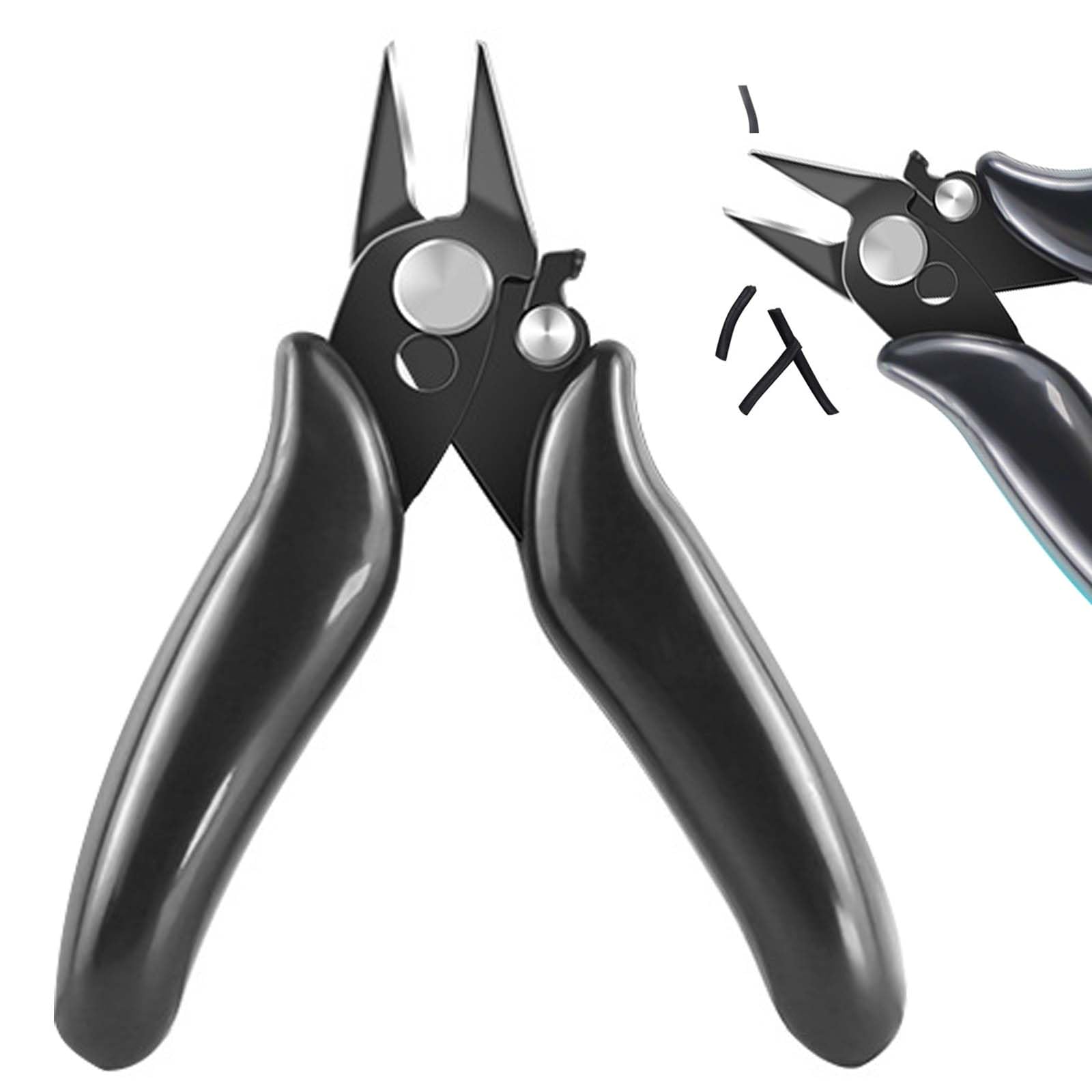 

Мини-кусачки по диагонали, Мини-кусачки, Маленький инструмент для мягкой резки, Ручной инструмент с резиновой изоляцией для дома и промышленности, Плоскогубцы, Плоскогубцы, 3,5-дюймовые кусачки, чёрный