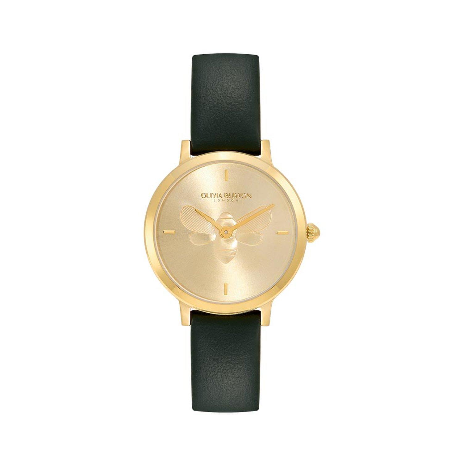 [Olivia Burton] Ultra Slim Bees Green Gold (24000017) Women s Watch