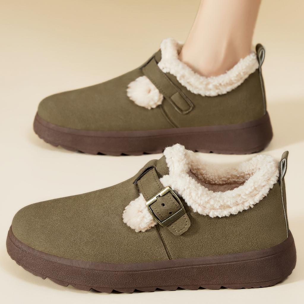 Cotton Shoes Women's Shoes New Cold-proof and Warm Snow Shoes Light Mouth Comfortable Short Boots Piled Thickened Women's Boots Soft-soled Cotton