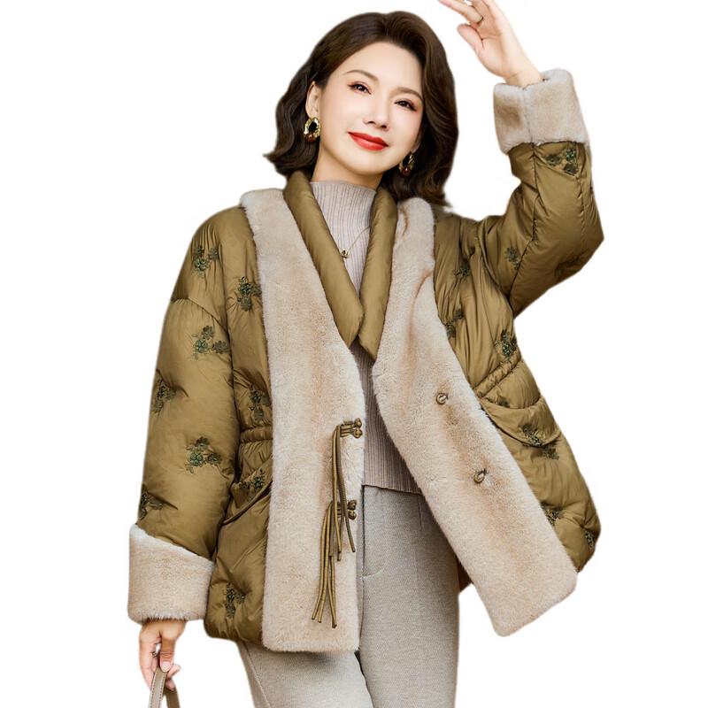 Elegant Women's New Chinese Style Winter Down Jacket