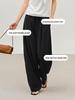 ABOUTSEA Spring/Summer Women's High-Waisted Wide-Leg TR Suit Pants - Relaxed Fit, Slimming, Ideal for Commuting and Casual Wear.