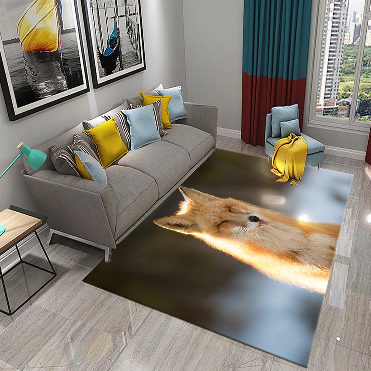 

Коврик для гостиной, спальни, прихожей в ванную комнату, нескользящий коврик для пола, ковер с лисой, милые лесные животные, домашний декор 40x60cm
