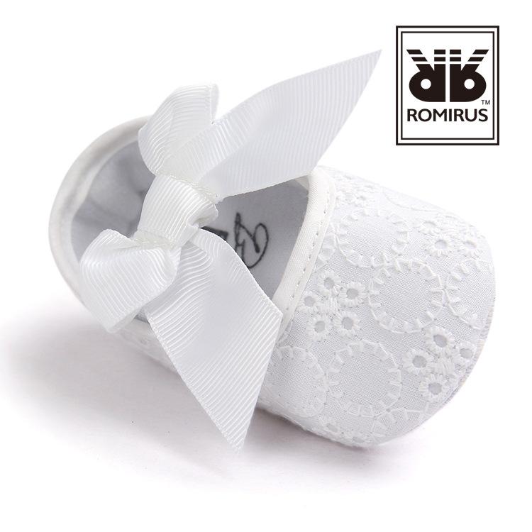 MYGGPP Gestickte rosa weiße große rote Prinzessinnenschuhe Babyschuhe weiche Unterseite Kleinkindschuhe Prinzessinnenschuhe