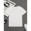European sizes Cartoon-style Cute Little Bee Collecting Honey" Letter/cartoon Print, Girls' Short-sleeve T-shirt, Suitable for Summer Wear