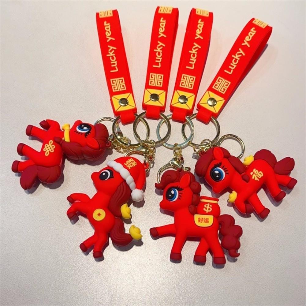 Hängeornament Pferdeanhänger Schlüsselanhänger PVC Rucksack Schlüsselanhänger Niedlicher Pony Schlüsselanhänger Geschenk