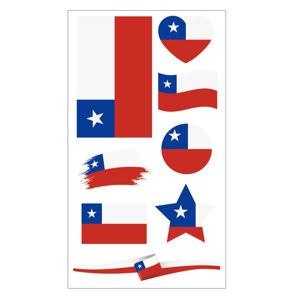 Flag Design Temporary Tattoos Set of Multiple Shapes for Events Parties Festivals and Sports Fans Temporary Tattoos