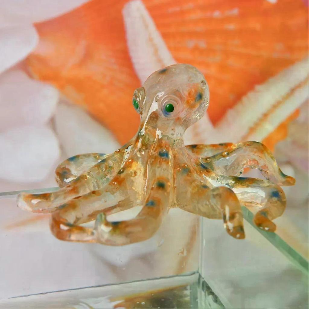 Octopus Resin Marine Animals Fish Tank Decorative Ornaments Octopus Statue Healing Crystal Home Decor Ladies Gift