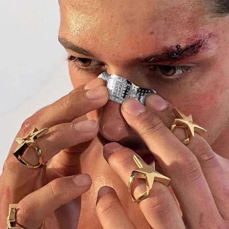 

Модные пластыри для носа в форме пластыря для вечеринки, ночного клуба, украшения для лица, украшения в стиле хип-хоп, декоративные зажимы для носа в стиле панк