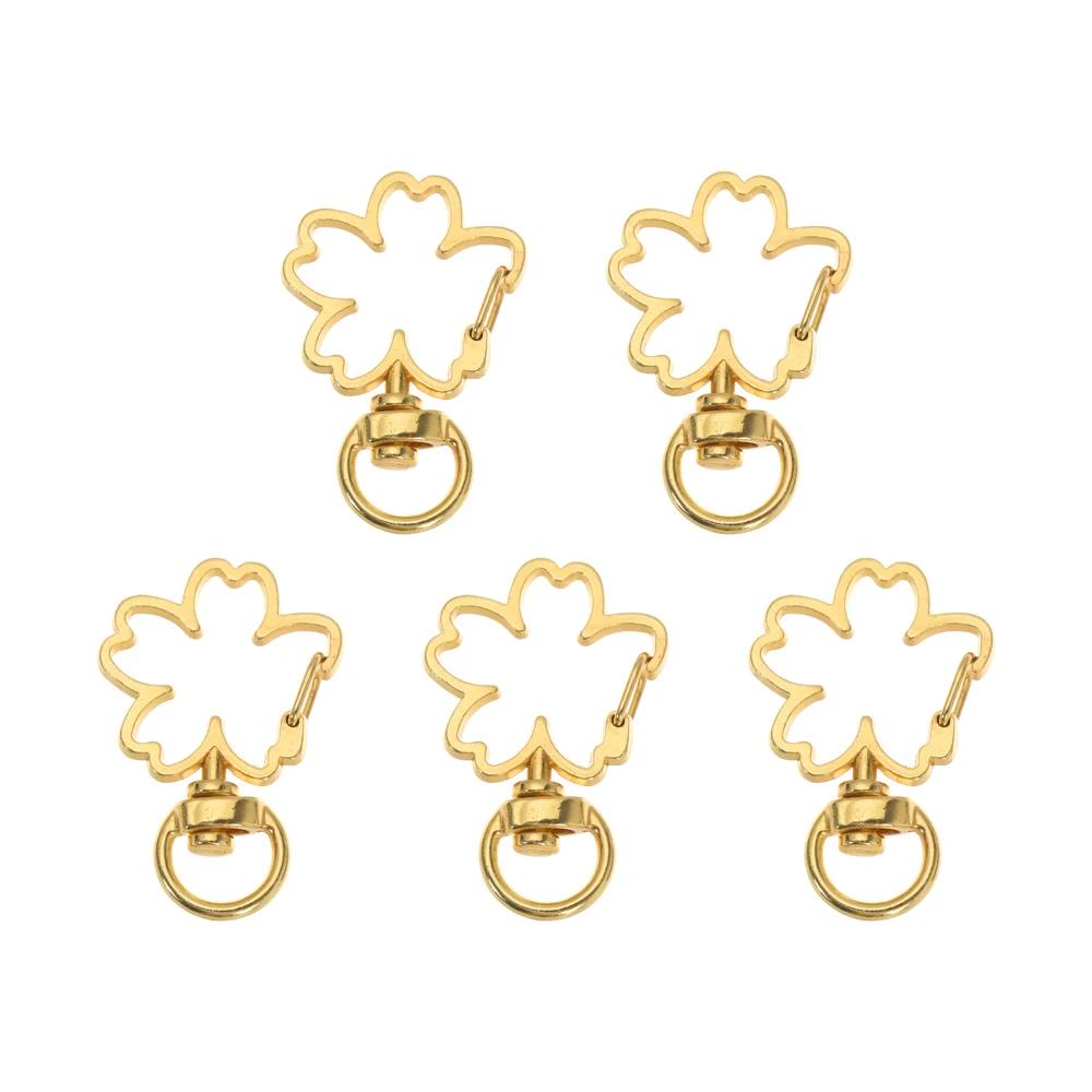5pcs Metal Key Pendant Key Ring DIY Keychain Lobster Lobster Clasp Hooks Trigger Clips Buckles Snap Hook