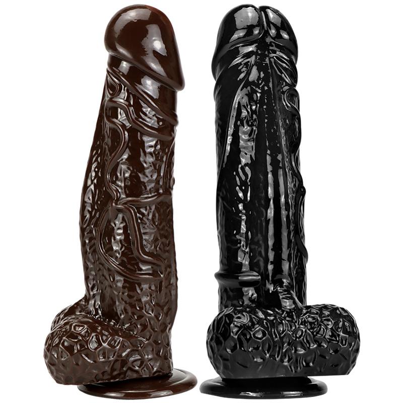Female Large Size Simulation Dildo Sucker Support Big Private Parts Soft Masturbation Device Anal Plug Fun Adult Products