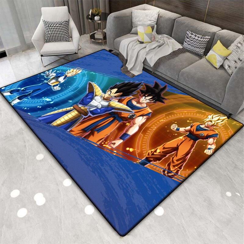 Imprimare 3D sufragerie pătrat desen animat japonez DragonBall covor joc baie bucătărie preș covor multifuncțional antiderapant.