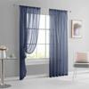 Light Sheer Voile Curtains with Rod Pocket Semi-Transparent Window Drapes for Bedroom Living Room Dining Room Light Transmittance Lace Curtains