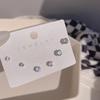 925 silver needle simple ear small zircon stud earrings ins wind one week earrings Internet celebrity earrings set