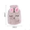 Winter Hot Water Bag Suitable Women Warmer Hand Bags Creative Design Rabbit Plush Water Bottle Reusable Soft Lint Hot Water Bag