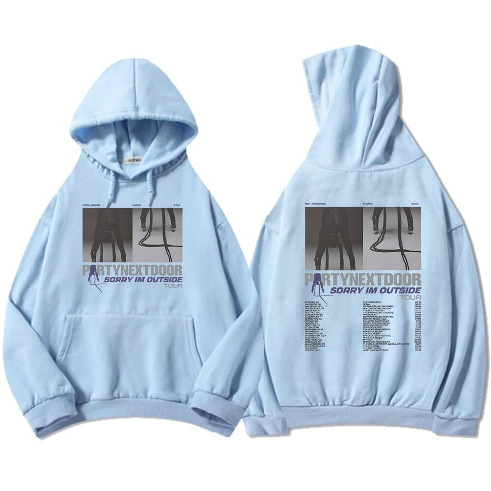 Sorry I'm Outside Tour 2024 Hoodies PartyNextDoor Real Women Graphic Sweatshirt for Fan Streetwear Ropa Hombre Winter Men Hoodie