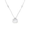 Original Inlay Diamonds White Fritillaria Shell Pendant Exquisite Romantic Sparkling Necklace Wedding Engagement Jewelry Gift