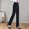 Plush Thickened Trousers High Waist Autumn and Winter Work Pants  Straight-leg Overalls Formal Pants Bank Working Slim Women
