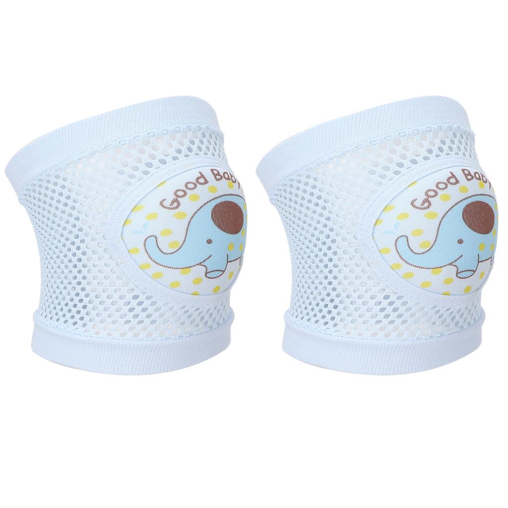 Infant Knee Pads Blue Elephant Pattern Infants Crawling Toddlers Antifall Antiknock Elbow Pads Leggings Knee Pads