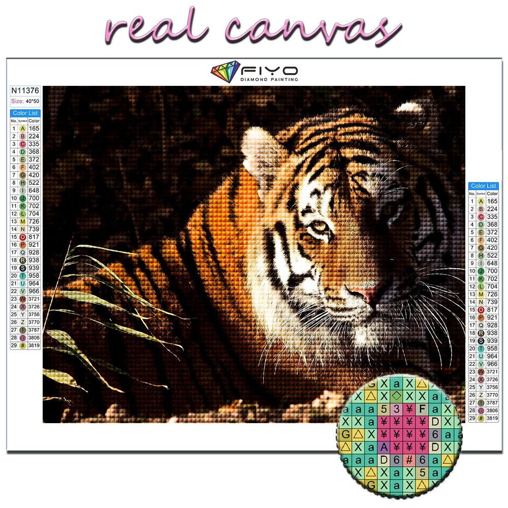 5D DIY Diamond Painting Animal Tiger Cross Stitch Diamond Art Embroidery  Mosaic Home Deco