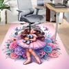 1PC Flower Butterfly Anti-slip carpet, suitable for Office, bedroomand playrooms. It can also be used as a sofa footrest cover-R26