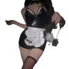 Sex Lingerie Two-dimensional COS Bunny Girl Cosplay Cook Pure Desire Maid Patent Leather Bare Chest Pp Uniform Woman