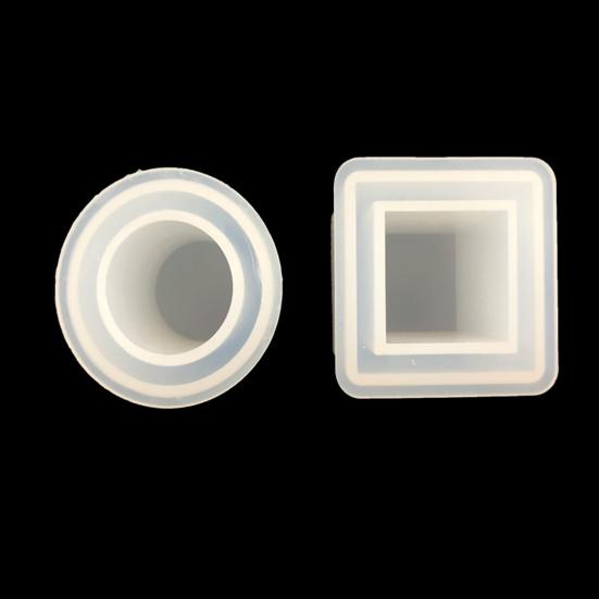 DIY Resin Pen Holder Mold Cube Cylinder Epoxy Resin Silicone Molds for DIY Flower Planter Pot Pen Holder Makeup Brush Organizer
