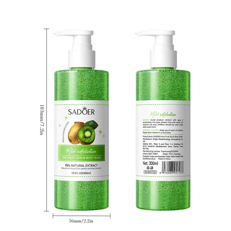 Frucht-Duschgel 300mlSADOER Kiwi-Körperpeeling Duschgel
