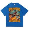 Brr Brr Patapim T Shirt Unisex Funny Italian Brainrot Meme Tshirt Cool Bombardiro Crocodillo Tralalero Tralala Cotton Tees Shirts