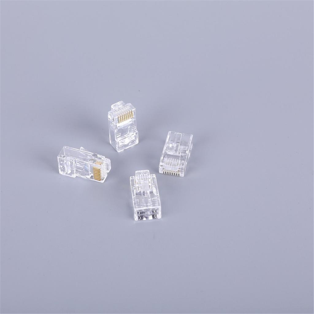 Cat6 RJ45 Ethernet Connectors, UTP Networking Cable Crimp Ends For 24-26AWG Networking Wire Passthrough Ethernet Connect
