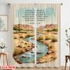 2pcs 2D Flat Printing Curtain Isaiah 43 19 Desert Streams 100% Polyester Fabric Without Electricity Holiday Decorations Use for