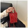 Women's Mini Faux Leather Phone Bag, Trendy Shiny Shoulder Crossbody Purse, Small Handheld Handbag for Daily Outings
