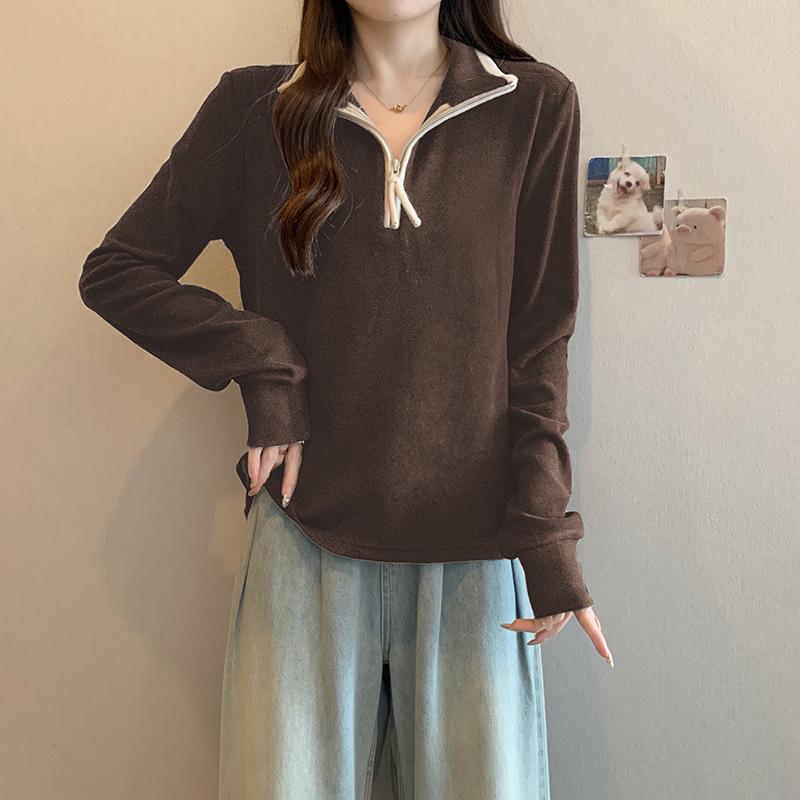 Women s Plus Size Casual Warm Long Sleeve Sweatshirt 3XL