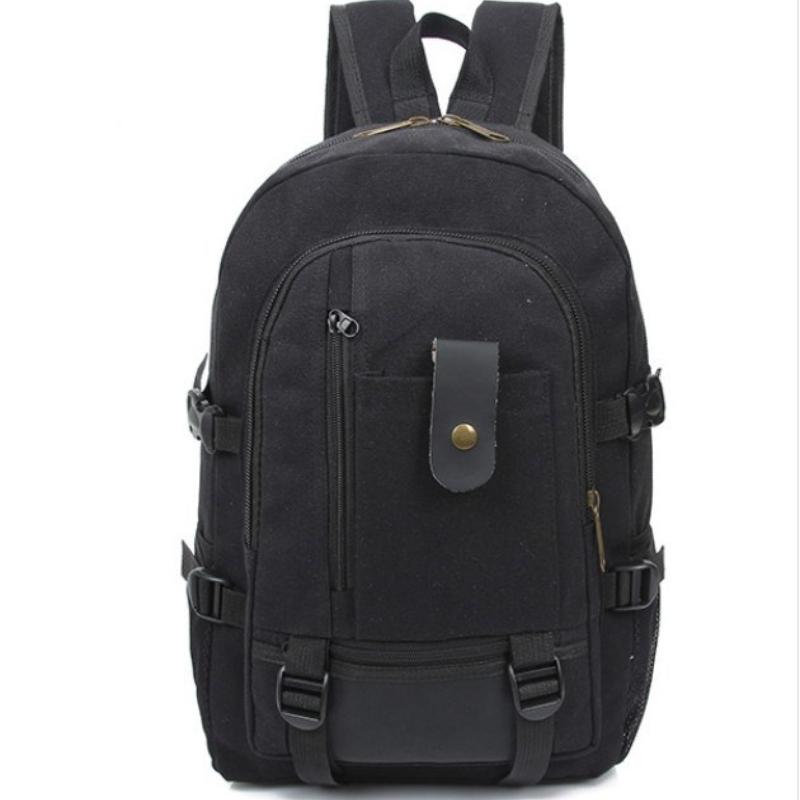 Large-Capacity Korean-Style Double-Shoulder Bag Casual Travel Canvas Backpack Student School Bag Laptop Travel Bag