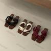 Fashion Women's Sandals 2025 Summer New Outdoor Fashion Lightweight Slip On Slippers Luxury Comfortable Sexy Elegant Medium Heel Shoes
