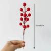 Red Faux Berry Branches Set for DIY Holiday Decoration Artificial Stems for Christmas Tree Graduation Halloween Gift Ideas