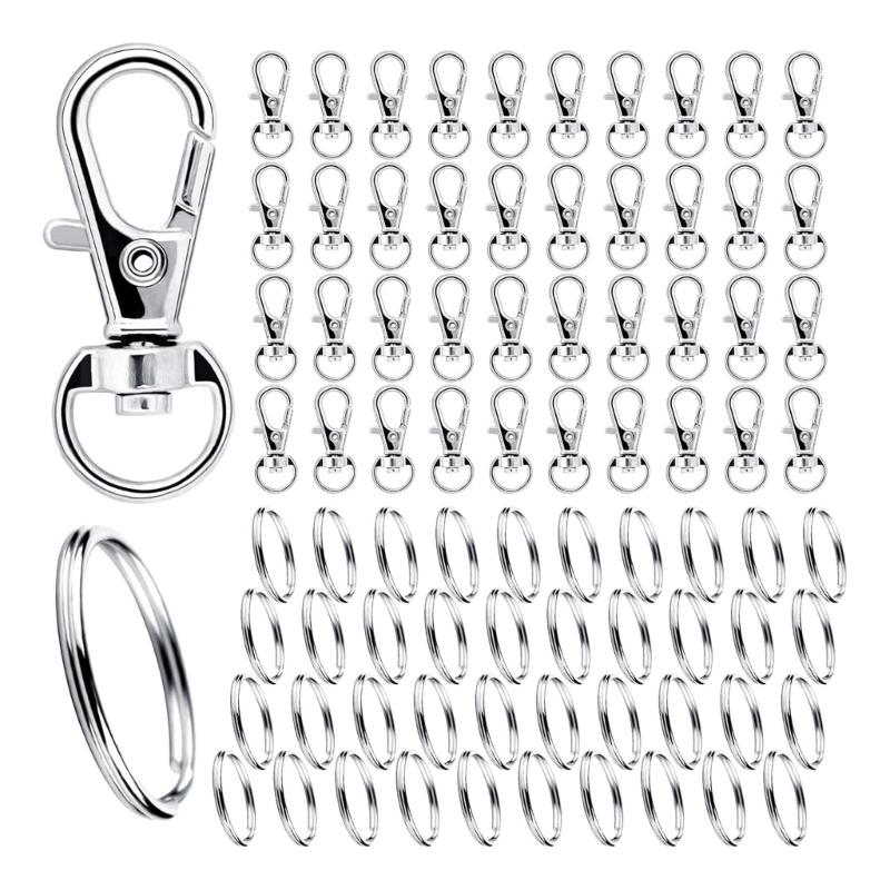 Creative Handmade Keychain Kits with Iron Materials for Personalised Accessories Easy Assembly Key Chain Hooks