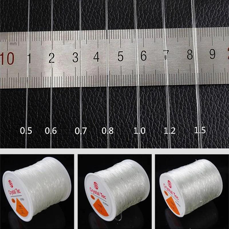 Elastic Solid Crystal Bead String, 100 Meters in Length, for Making Jewelry, Necklaces, Bracelets, DIY, Pearl Chains