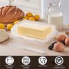 Butter-Teilungs-Aufbewahrungsbox mit Deckel Käse-Aufbewahrungsbox Kunststoff-Butterbehälter für Küchen Kühlschrank Einfach zu bedienen