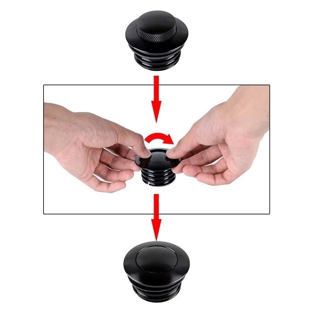 Black Gas Cap Aluminum for Harley Gas Cap Gas Oil Tank Cap Motorcycle Gas Cap