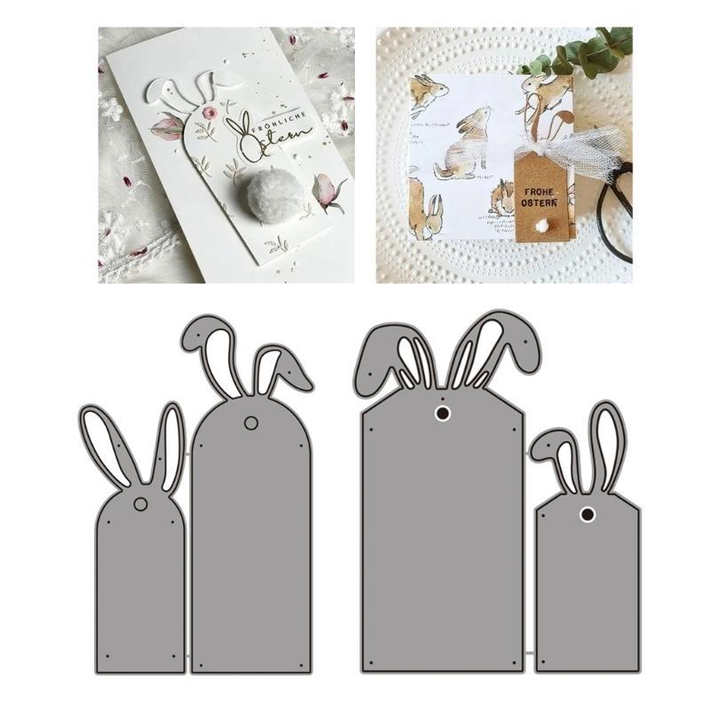 Metal Cutting Dies for Card Easters Rabbits Label Die Cuts Embossing Stencils