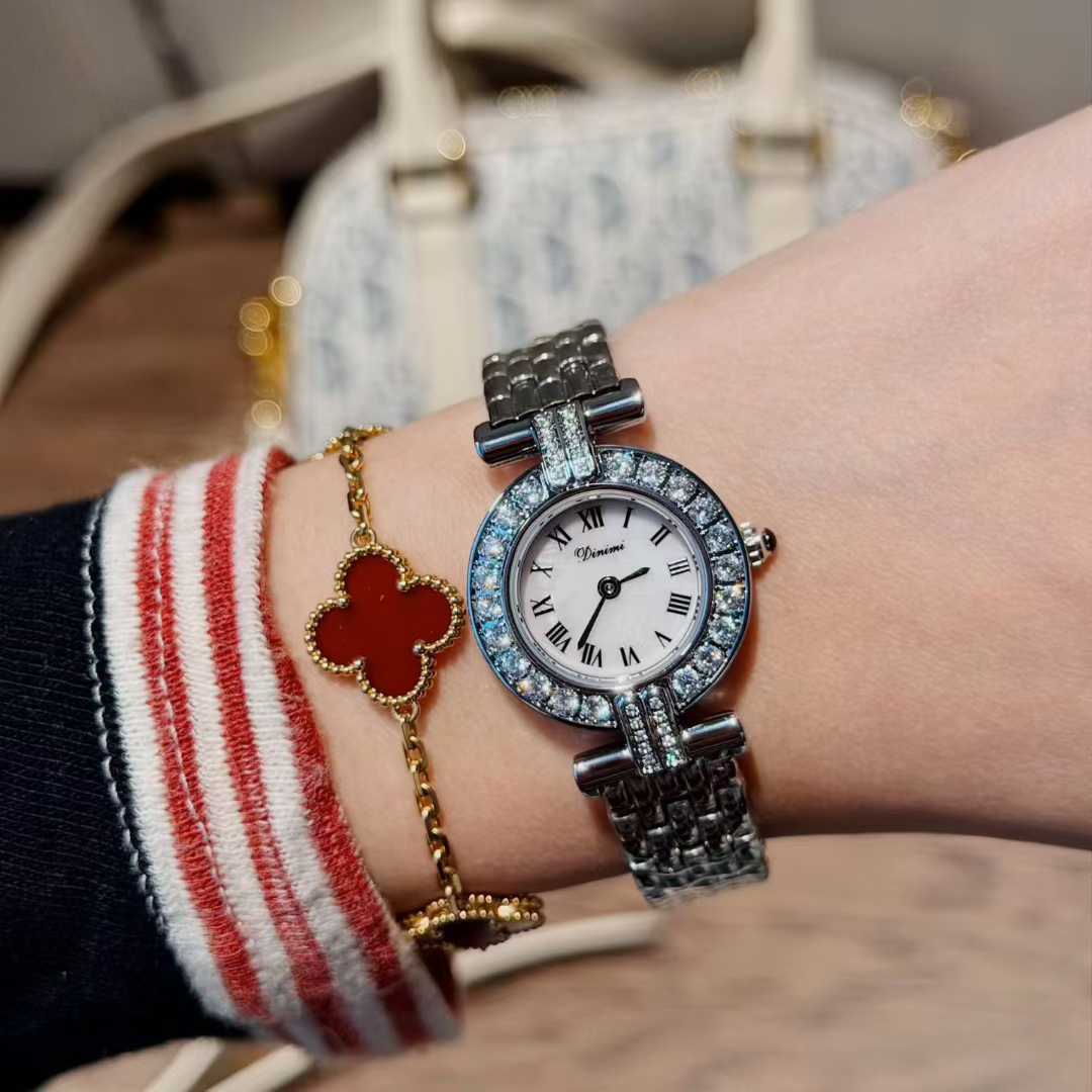 Small Dial Roman Face Watch Female School Exquisite Simple Trend Steel Belt Lady