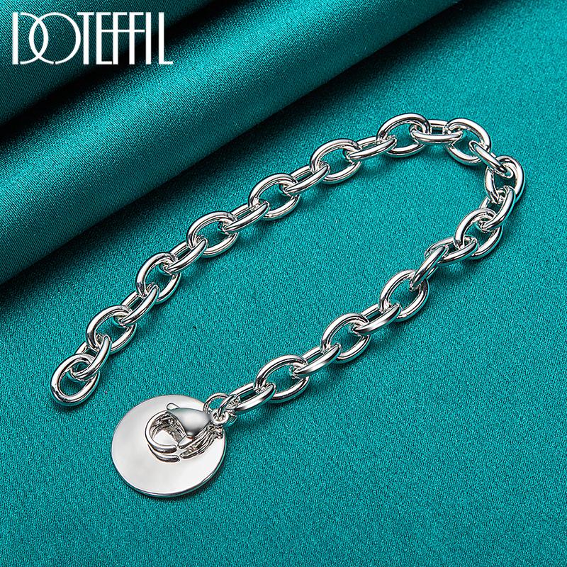 Pulsera con colgante de plata de ley 925, joyería nupcial