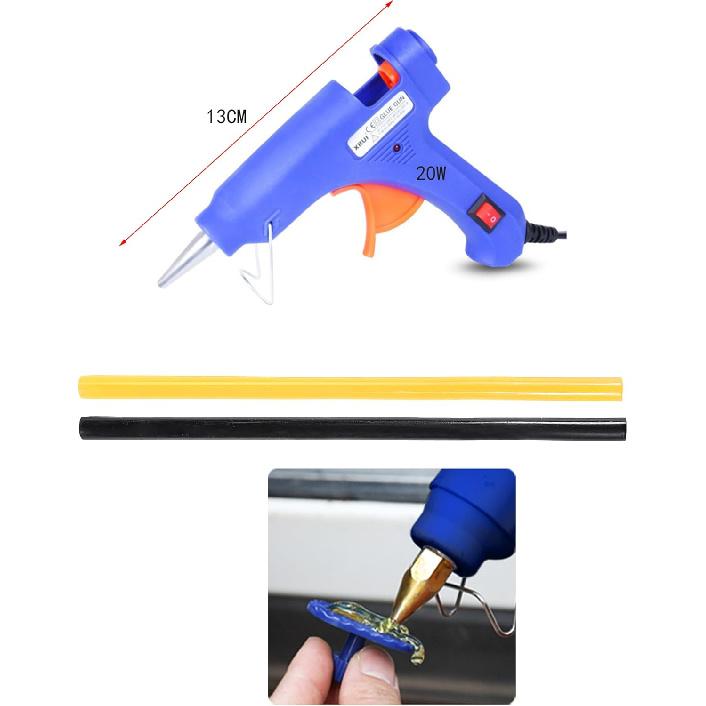 39PCS Auto Dent Puller Kit - Adjustable Golden Dent Remover Tools Paintless Dent Repair Kit Dent Lifter Puller for Car Large & Small Ding Hail Dent