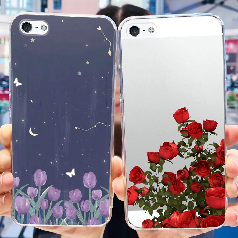 For iPhone 5 5S Case Fashion Astronaut Art Painted Shockproof Soft Cover For iPhone SE 2016 2020 SE2 TPU Funda on iPhone5 Bumper