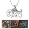 Practical Retro Gothic Styles Skull Pendant Necklace Sturdy Silver Pendant for Daily Wear and Festive Decoration